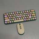 2.4G Wireless Keyboard & Mouse Combo, Portable%60 Small Typewriter Keyboard for Office PC Computer Laptop Desktop Windows (Green)