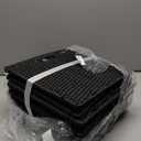 UBBCARE 4 Pack Wicker Basket, 1212 Storage Cubes with Label, Foldable Cube Storage Bin with Handle, Square Storage Basket for Shelves, Woven Paper Rope Basket for Organizing, Black (4pack-12L12H11.2W)