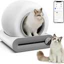 Self-Cleaning Cat Litter Box, Large Automatic Litter Box with APP Control, Smart Health Monitor for Multiple Cats, Easy Clean, Odor Control