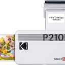 KODAK Mini 2 Retro 4PASS Portable Photo Printer (2.1x3.4 inches) + 8 Sheets, White
