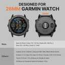 Bandletic Tactical Nylon Compatible with Garmin Fenix 7X 6X 5X Watch Band - 26mm Quick Fit Rugged Strap for Fenix 8 51mm/Instinct 2X Solar 3/Enduro 2 3/Quatix 3/Tactix 7/Epix 2/D2 Bravo Delta/Descent