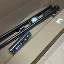 TWOPAGES 1" Heavy Duty 28-84" Adjustable Curtain Rod with Rings, Black