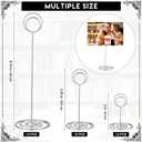 Teling 36 Pieces Table Number Holders 3 Size Place Card Holder Name Numbers Menu Memo Note Card Picture Photo Clip Stand Table Sign for Wedding Anniversary Party Display(Silver)
