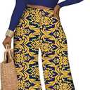 High Waist Wide Leg Long Pant Sets Tracksuit Printed Set
, Size: S