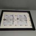 GraduationMall 14x20 Double Diploma Frame, Display 8.5x11 Certificate with Black over Gold Mat,Tempered Glass,Black with Silver Beads