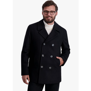 Nautica Men's Classic Double Breasted Peacoat, L