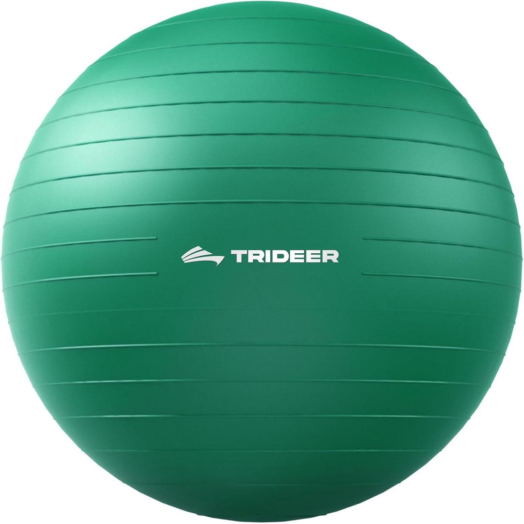 Trideer Exercise Ball for Physical Therapy & Workout - Swiss Ball for Core Strength & Balance (M(19-22ines/48-55cm))