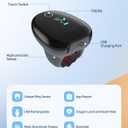 Pulse Oximeter O2 Ring Oxygen Monitor Blood Oxygen Saturation Continuous Recording of SpO2&PR Rechargeable Pulse Ox continuous pulse oximeter with Bundle APP Provides Report