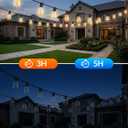 65ft-Solar-String-Lights-Outdoor-Waterproof-Solor-Powered-Patio-Light-Hanging-Outside-Backyard-Camping-Yard-Gazebo-Garden-Pergola-Bistro-Balcony-Cafe-Party-Fence-Lighting-LED with Edison Bulb & Remote