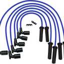 109110 High Performance Low Resistance Spark Plug Wire New for Buick Lucerne Chevy Impala Malibu Monte Carlo Pontiac G6 Saturn Aura Relay Replace# 9746SS 19297033, Set of 6