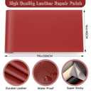 Leather Repair Patch, Self Adhesive Leather Repair, Large Leather Repair Tape for Sofa, Car Seats, Furniture, Cabinets, Chairs, Handbags Red, 16X79 inch