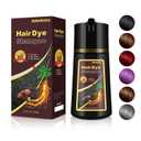 3 in 1 Hair Dye Shampoo for Gray Hair, 16.9 Fl Oz (Chestnut Brown for Men & Women)
