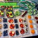 3 x 20 Sets Snack Condiment Containers with Lid, Disposable Double 2 compartments Dipping Container Refrige, Reusable Takeaway Sauce Dip Case Storage for Outdoor Sampling Travel Picnic Take-out (20)