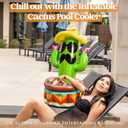 JOYIN 43" Inflatable Cactus Cooler with Sombrero Hat for Fiesta, Cinco de Mayo Party Supplies, Inflatable Party Cooler, Pool Party Decoration