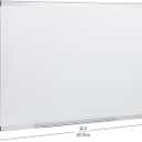 Mind Reader Dry Erase Magnetic White Board, Wall Mount with Eraser Marker Shelf, Office, 35.5" L x 23.5" W x 0.5" D, White