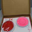 Pajean 30 Pack Valentines Day Handprint Bouquet Card Kit with 3 Large Ink Pads Red Pink Purple DIY Craft Set for Art Activity Stamping Holiday Party Home Family Gifts Supplies Decoration