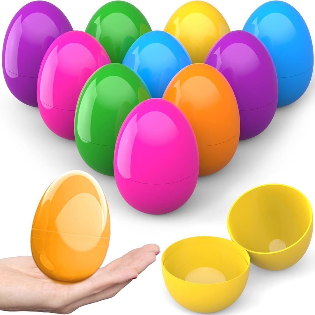Vibrant Fillable Easter Eggs Assortment - 3.52 Plastic Egg, 36 Pcs Assorted Colors for Easter Hunts, Surprises, Easter Basket Stuffers Fillers