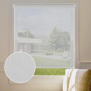 Persilux Solar Roller Shades Light Filtering Roller Blinds for Windows Shades (35" W x 72" H, Grey) Flame Retardant, Semi Sheer Shades for Windows, Home, Office, Easy to Install