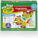 Crayola Washable Finger Paints (6 Pack), Toddler Arts & Crafts Supplies, Gifts for Kids, Ages 1, 2, 3