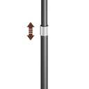 Asgolion Round Side Table, Adjustable-Height Drink Table for Small Spaces, Pedestal Martini Table, Cocktail Tables Weighted Base for Living Room, Bedroom, Bathroom, Office, Black