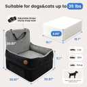 Elevated Dog Cat Car Safety Seat - Waterproof,Black