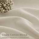 Greige Linen 102 Inch Curtains 72 Inch Wide for Living Room Privacy Pinch Pleated Drapes with Hooks Rings Back Tab Light Filtering Semi Sheer Extra Wide Curtains for Patio Balcony Oatmeal 72x102