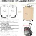 Luggage Covers For Suitcase Tsa Approved,Suitcase Cover Protector Fit 22-24 Inch,Washable Elastic Stretchy Anti-scratch Luggage Sleeve (FLYDOG)