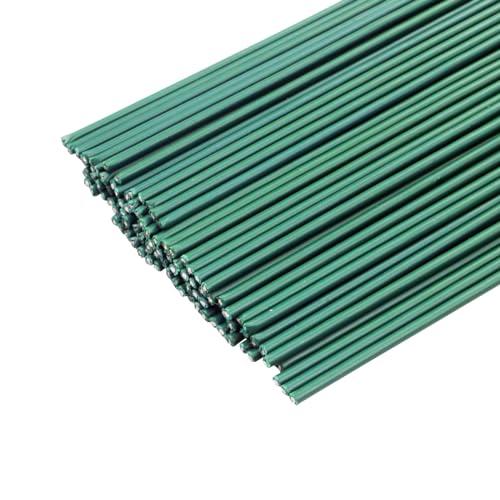 Arlai 2 Gauge Floral Stem Wire 16 Inch Dark Green Floral Wire - DIY Artificial Flower Arrangements Wreath Making Supplies