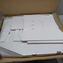 Top Entry Cat Litter Box,Tall Enclosed Enclosure Furniture with Stairs for Cats,Wooden Washroom with Filter for Kitty,Best Hidden,Dog Free, Odor Hiding Cabinet, 21.7 x16.1 x 28.7(White)