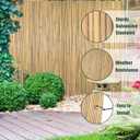 Jollybower 4Ft High x 6 Ft Long x 0.7In D Bamboo Screen, Natural Bamboo Fence Rolls, Eco-Friendly Fencing for Outdoor Balcony Patio Garden Border Pool