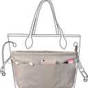 Lckaey Purse Organizer Insert For Neverfull Handbag Is Compatible With More Similar Brands Of Tote Bag-nylon Organizer 3055grey-XS