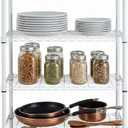 Honey-Can-Do 5-Tier Heavy Duty Adjustable Shelving Unit, 200-lb Per Shelf Metal Storage Rack, White Wire Shelf for Laundry Room Kitchen Craft Room, 36 x 14 x 72 in