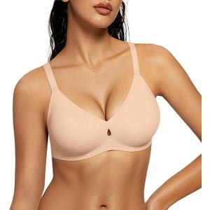 LetsJoli Wireless Bras for Women No Underwire Jelly Bras Seamless Push Up Full Coverage Bralettes Comfortable Everyday Bra (XL)