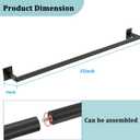 2 Packs 32 Inch Bathroom Towel Bar, 2Pcs Towel Racks for Bathroom, JIAPAIDUO Bathroom Towel Rack Wall Mounted, Bath Hand Towel Holder Organizer, Modern Home Decor Towel Rod Bathroom, Matte Black