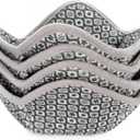 Microwave Bowl Cozy Holders Set of 4  for Hot and Cold Bowls, Plates and Dishes Bowl Holder for Microwave (Gray and White)