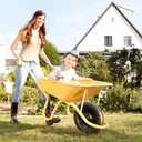 GICOOL 14.5" Wheelbarrow Tire, 3.50-8 Pneumatic Tire, Universal Wheelbarrow Wheel for 4.80/4.00-8, 4.00-6, and 2.50-8, with 6" Centered Hub, 5/8" Axle Bore Hole, Sealed Bearings