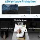 Magnetic 27 Inch Privacy Screen for Computer Monitor, Fit Frameless Monitor 16:9 Widescreen, Anti Blue Light Filter, Anti-Glare Eye Protector Shield, Adhesive-Free, Easy Installation