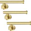 Brushed Gold Toilet Paper Holder Wall Mount SUS304 Stainless Steel Rotate Proof Modern Toilet Tissue Roll Holder TP Holder for Bathroom, Kitchen, Washroom, 2 Pack