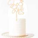 Wooden She Said Yes Cake Topper,Wedding Party Decorations,Bridal Shower Engagement Cake Topper,Bachelorette Party Decoration Supplies