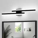 32inch Led Bathroom Vanity Light Bar, Matte Black 6000K Vanity Lights for Bathroom, Modern Bathroom Light Fixtures Over Mirror Black Led Bath Lighting Fixtures