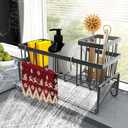 Sponge Holder for Kitchen Sink CaddySink Caddy Organizer with High Brush Holder Adjustable Divider, Tilted Drain Pan, Multifunctional for Home Decor Accessories (Grey)