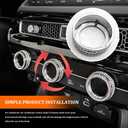 ASUBHA 4PCS Bling Car Accessories AC Knob Covers, AC Knob Trim, Air Conditioner Switch Audio CD Button Knobs Cover, Diamond Car Climate Knobs Button Trim Compatible with Most Vehicles