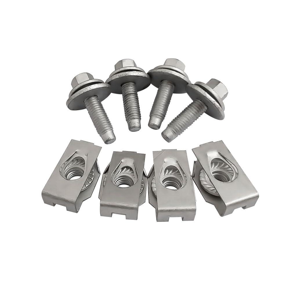 Front Skid Plate Filter 4 Nuts & Bolts, 4034A Replacement Nuts Bolts Compatible with Ford Expedition F150/with Lincoln Navigator