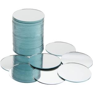 Juvale 60-Pack Small Round Mirrors for Crafts, 2-Inch Glass Tile Circles for Wall and Table Decor, Mosaics, DIY Home Projects, Holiday Decorations, Arts and Crafts Supplies