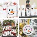 5 x 63pcs Snowman Face Stickers for Crafts Cute Christmas Ornaments Vinyl Snow Man Face Decals Xmas Winter Holiday Stickers for Window Glass Cups Balls Jars Wall Party Supplies Home Decoration(face63)
