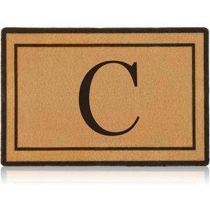 STINI Coco Coir Door Mats - 20" X 32" Personalized Welcome Door Matt Outdoor Entrance Home, Customizable Door Mat Outside Entrance Front Doormat, Monogram C Back Doormat Outdoor All Weather Floor Mat
