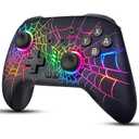 RJAD Switch Controllers for Nintendo Switch/OLED/Lite, Wireless Switch Pro Controller with 10 Colors Light, 1000mAh Rechargeable Switch Turbo Control with Vibration, 6-Axis Gyro, Turbo, Wake Up