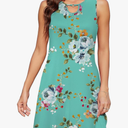 Women's Casual Summer Sleeveless Dresses Beach Boho Sundress Dress with Pockets Size 2XL