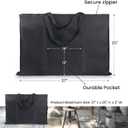 JJRING Dacron Light Weight Art Portfolio Tote Bag, 25'' x 37'' for 24'' x36'' Black Carrying Storage Case For Poster, Sketching, and Drawing