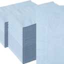 100 Pieces 3-ply Blue Napkins Disposable 13 x 15.7 Inches Guest Bathroom Napkins Dessert Napkins Disposable Hand Towels for Bathroom Wedding Birthday Party Paper Dinner Napkins